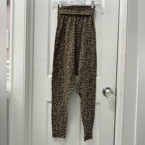 American Apparel Leopard Print Joggers